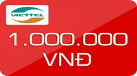 KEY24H cung cấp thẻ Viettel mệnh giá 1,000,000 VNĐ (1 triệu đồng)